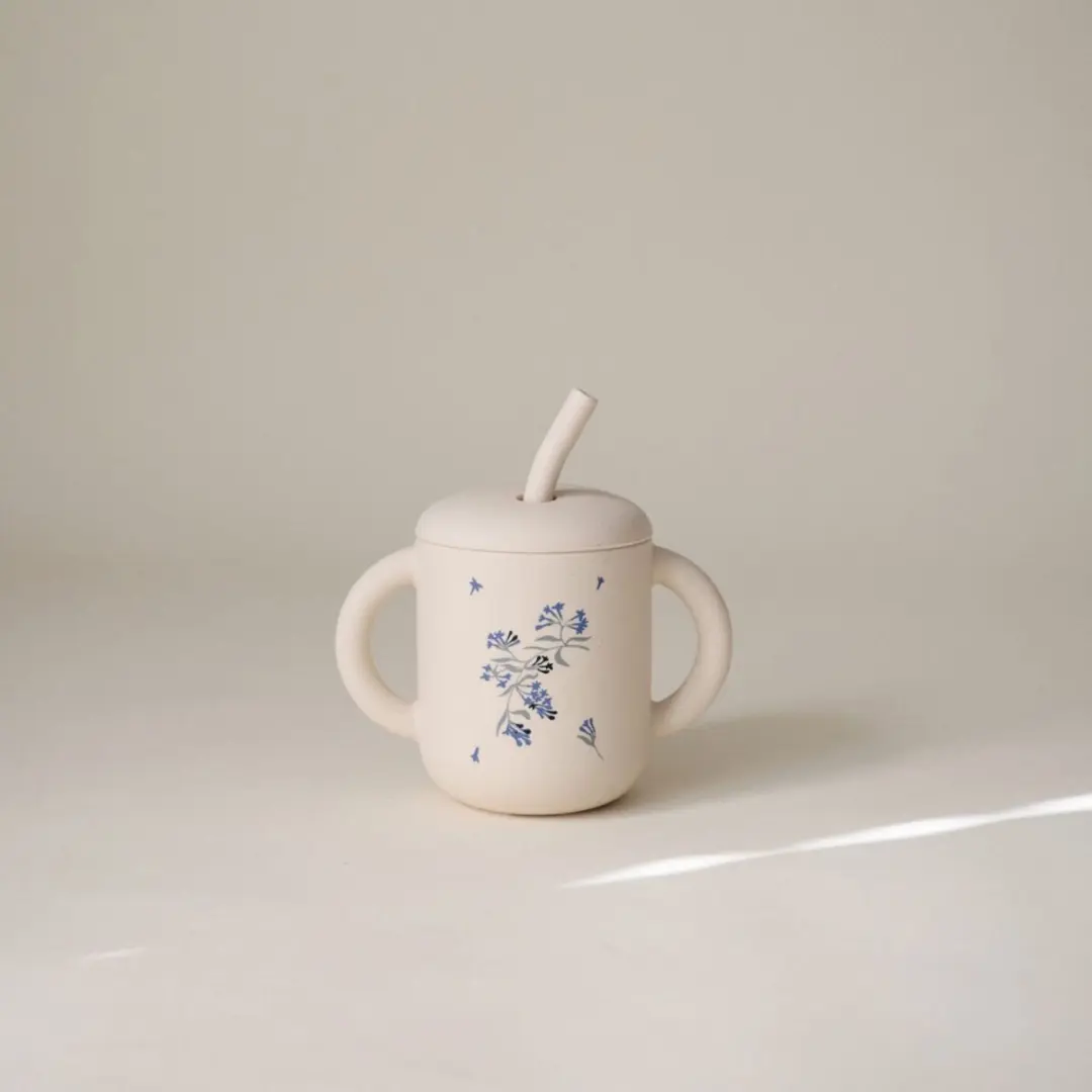 Mushie Training Drinkbeker Lilac Flowers 175ml