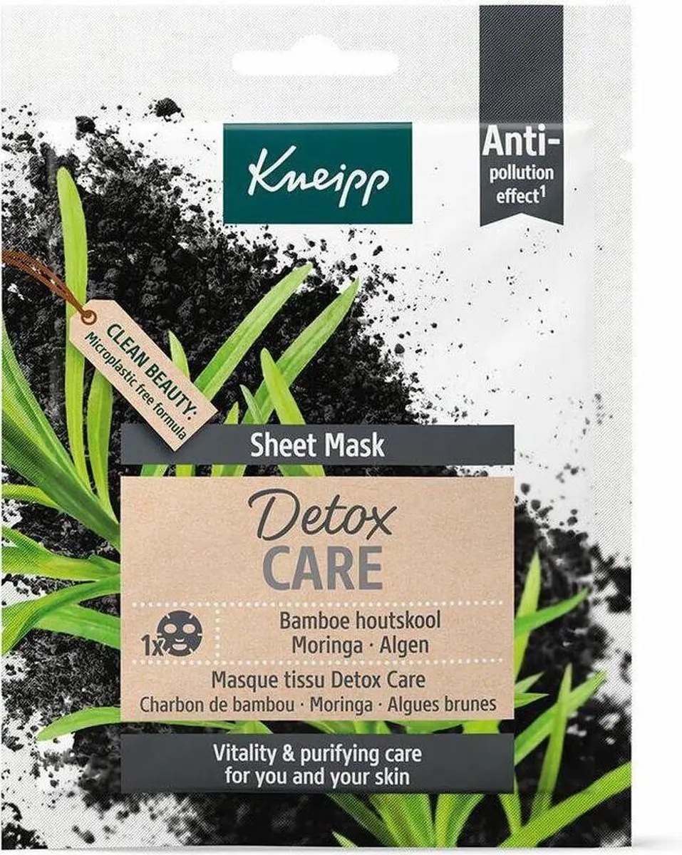 Kneipp Sheet Mask Gezichtsmasker Detox Care 23ml