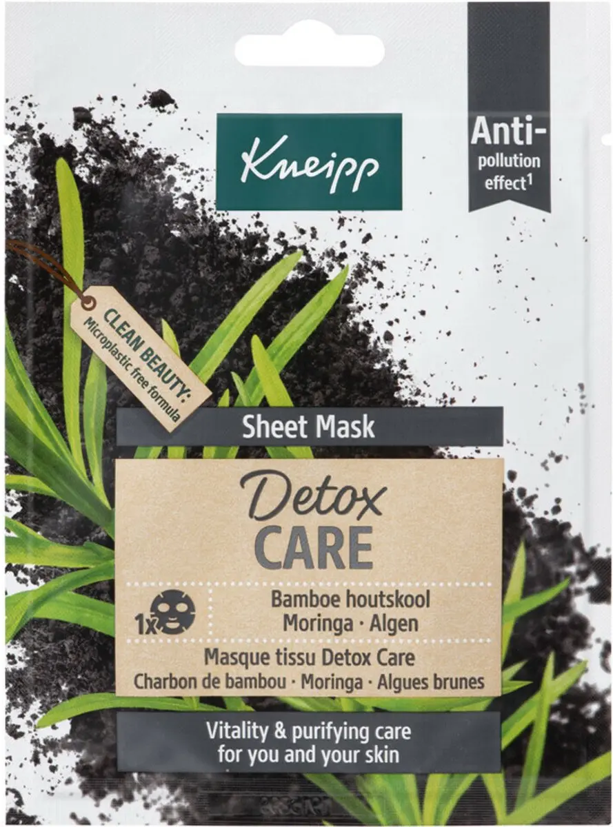 Kneipp Sheet Mask Gezichtsmasker Detox Care 23ml