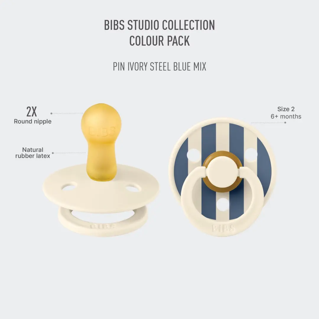 BIBS Colour Studio Speen - Natuurlijk Rubberlatex - Maat 2 - 2 Stuks