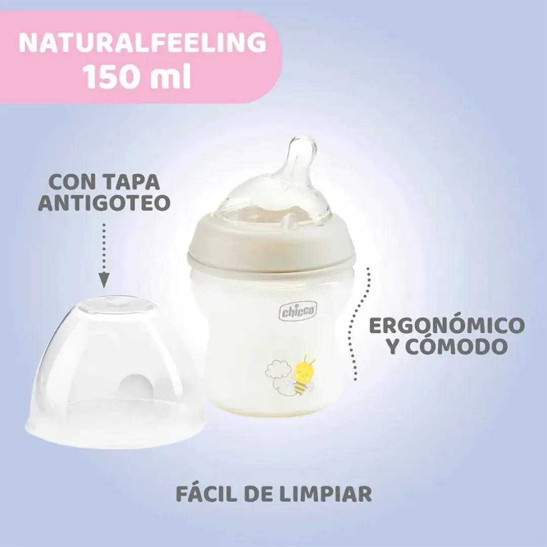 Chicco Zuigfles Natural Feeling 150ml - Transparant