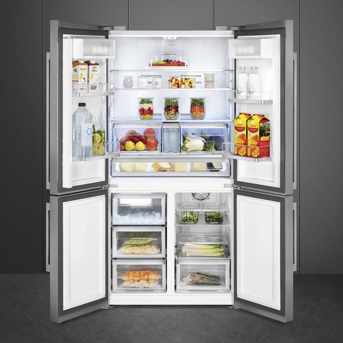Smeg FQ60XDAIF Amerikaanse Koelkast Vrijstaand - 626L Roestvrijstaal