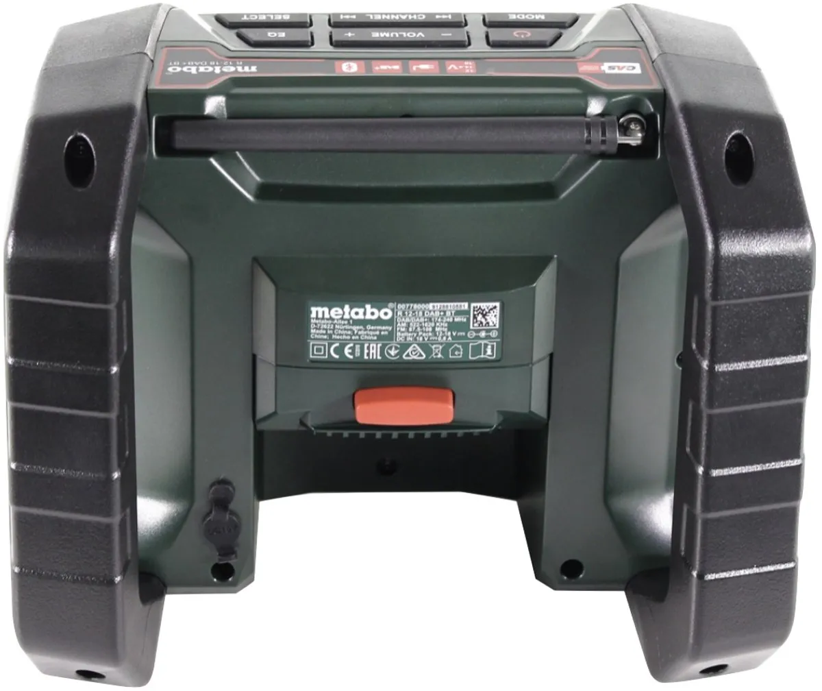 Metabo R 12-18 DAB+ BT Accu Bouwradio 600778850 - Groen/Zwart