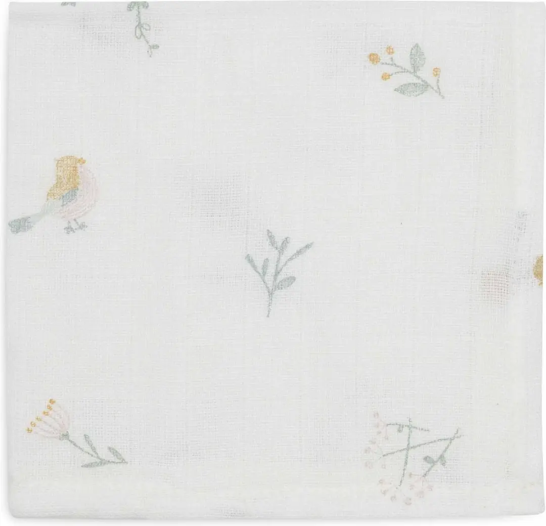 Jollein Hydrofiel Monddoekje 31x31cm Lovely Birds - 3 Stuks