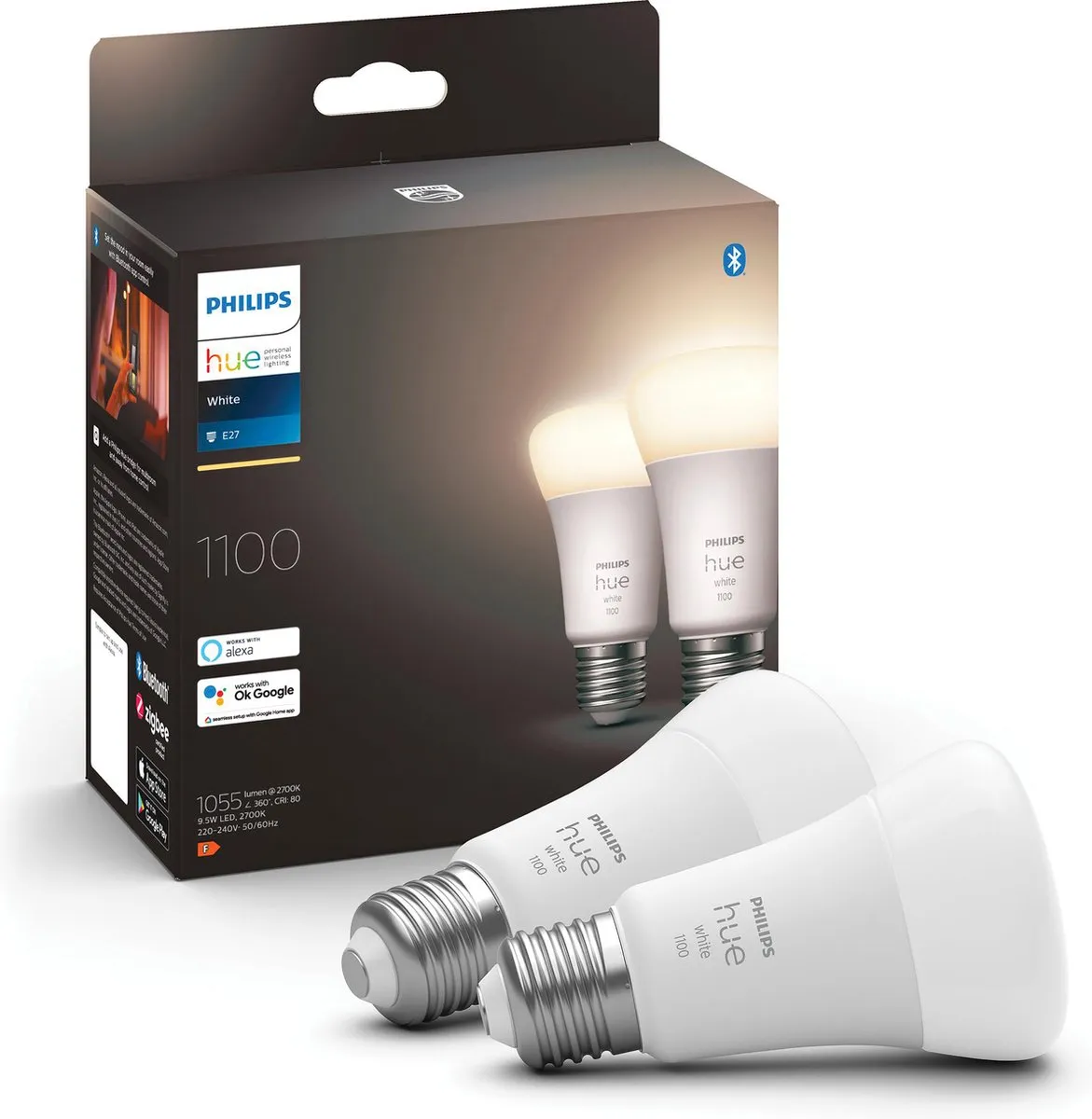 Philips Hue Standaardlamp E27 Wit 2700K