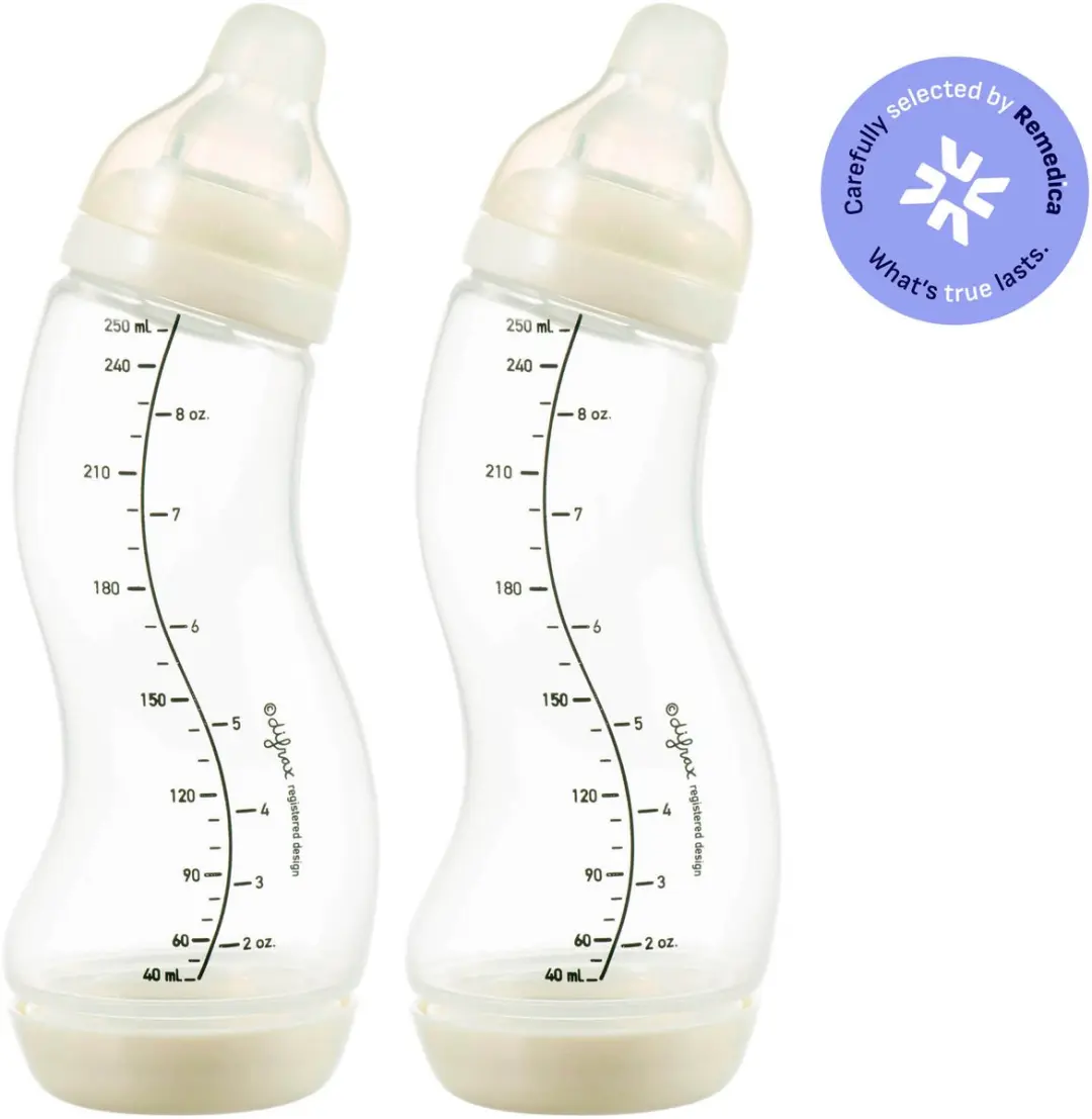 Difrax Natural S Babyfles 250ml - 2 Stuks - Anti-colic