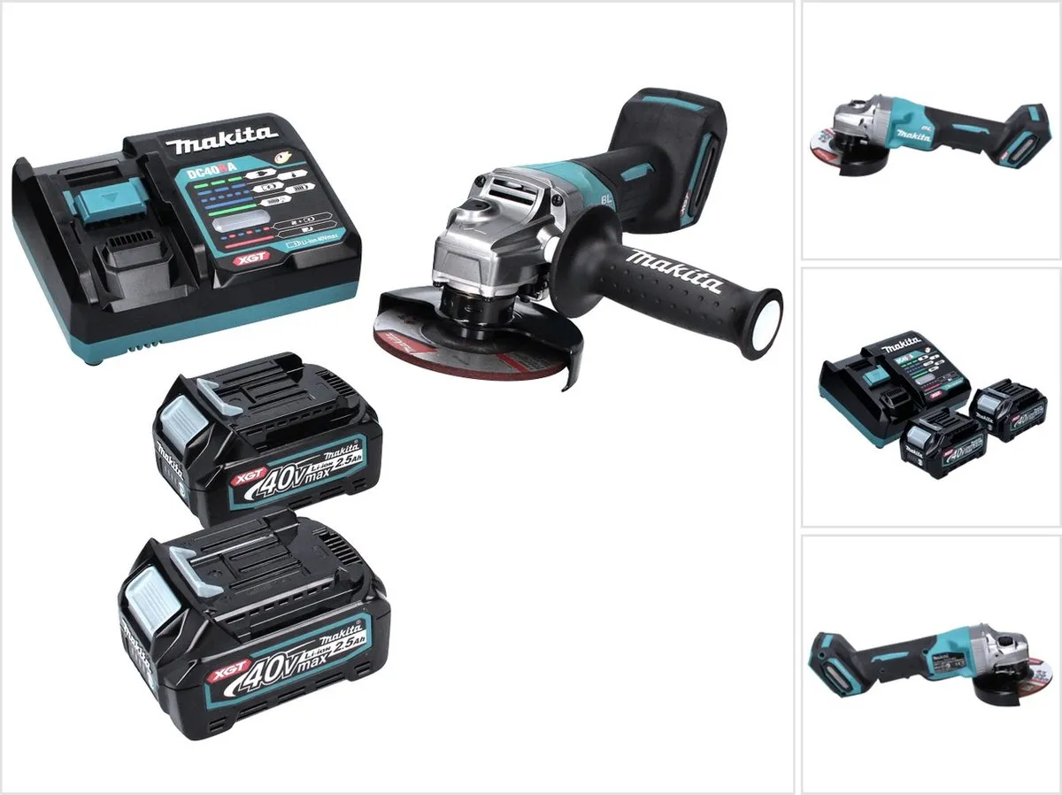 Makita GA016GD2 Accu Haakse Slijper 40V Max