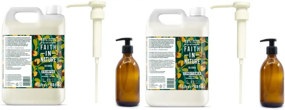 Faith In Nature Jojoba Shampoo & Conditioner Refill 10L