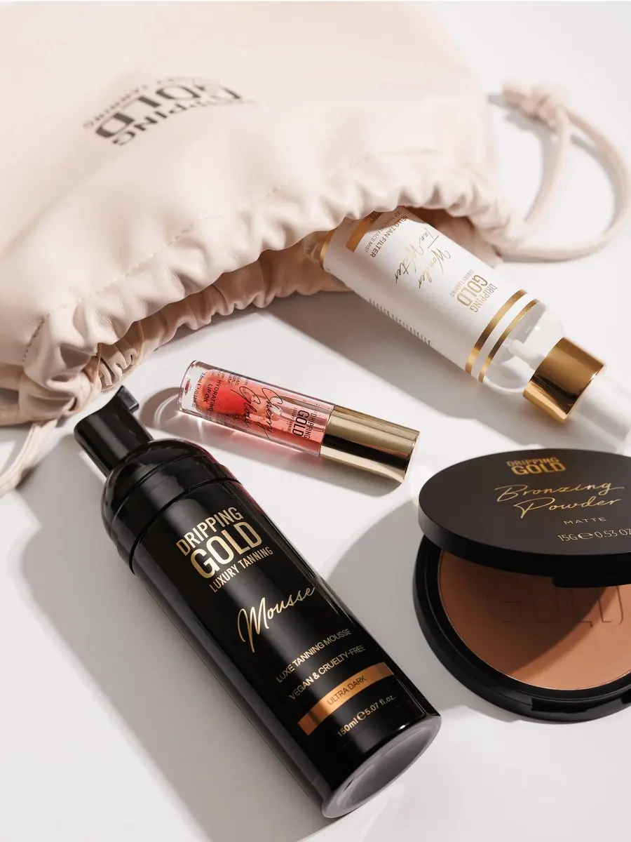 Sosu The Glow Edit Gift Set - Zelfbruiner Bronzer Lipolie Wonder Water Tas - 5 Stuks