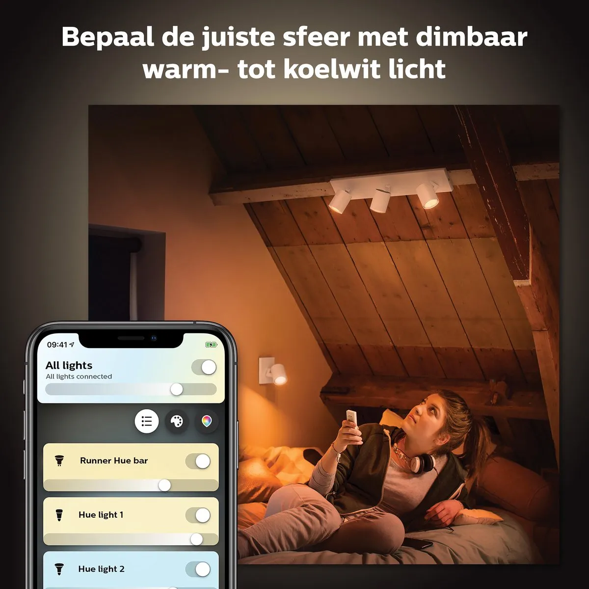 Philips Hue Runner Opbouwspot GU10 - 3x5W Wit - incl. Dimmer Switch - afbeelding 6 van 6