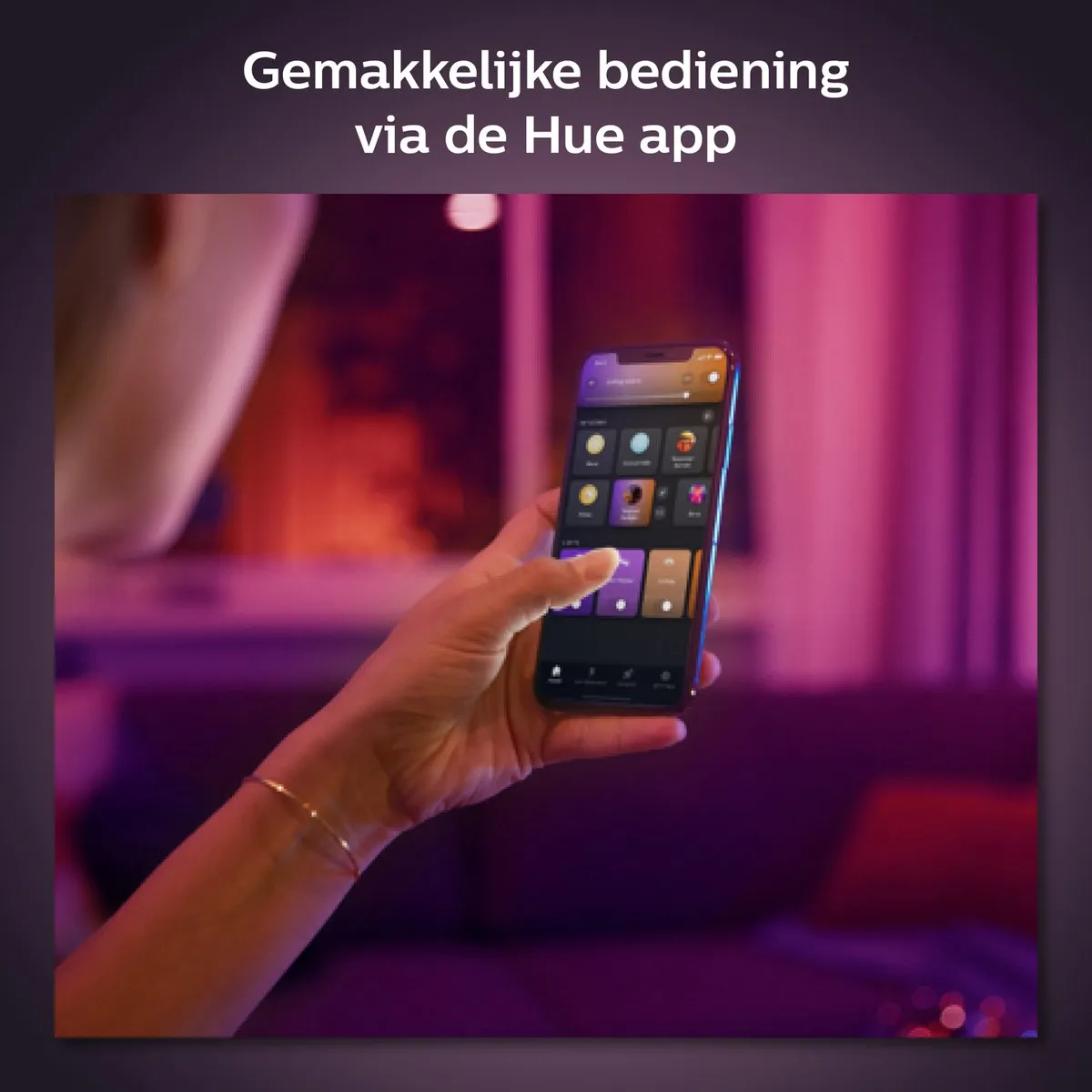 Philips Hue Perifo railverlichting plafond - wit en gekleurd licht - 4-spots - zwart - basisset