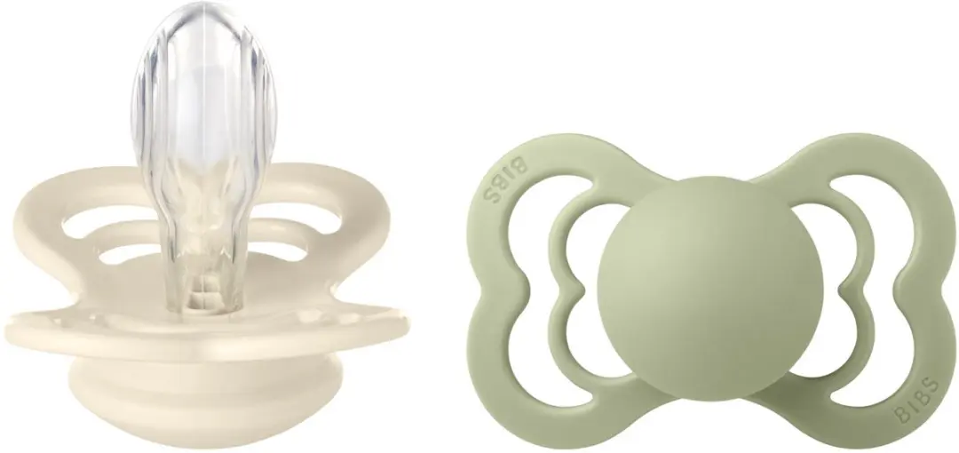 BIBS Supreme Speen - Natuurlijk Rubber M1 - 2 Stuks - Ivory/Sage