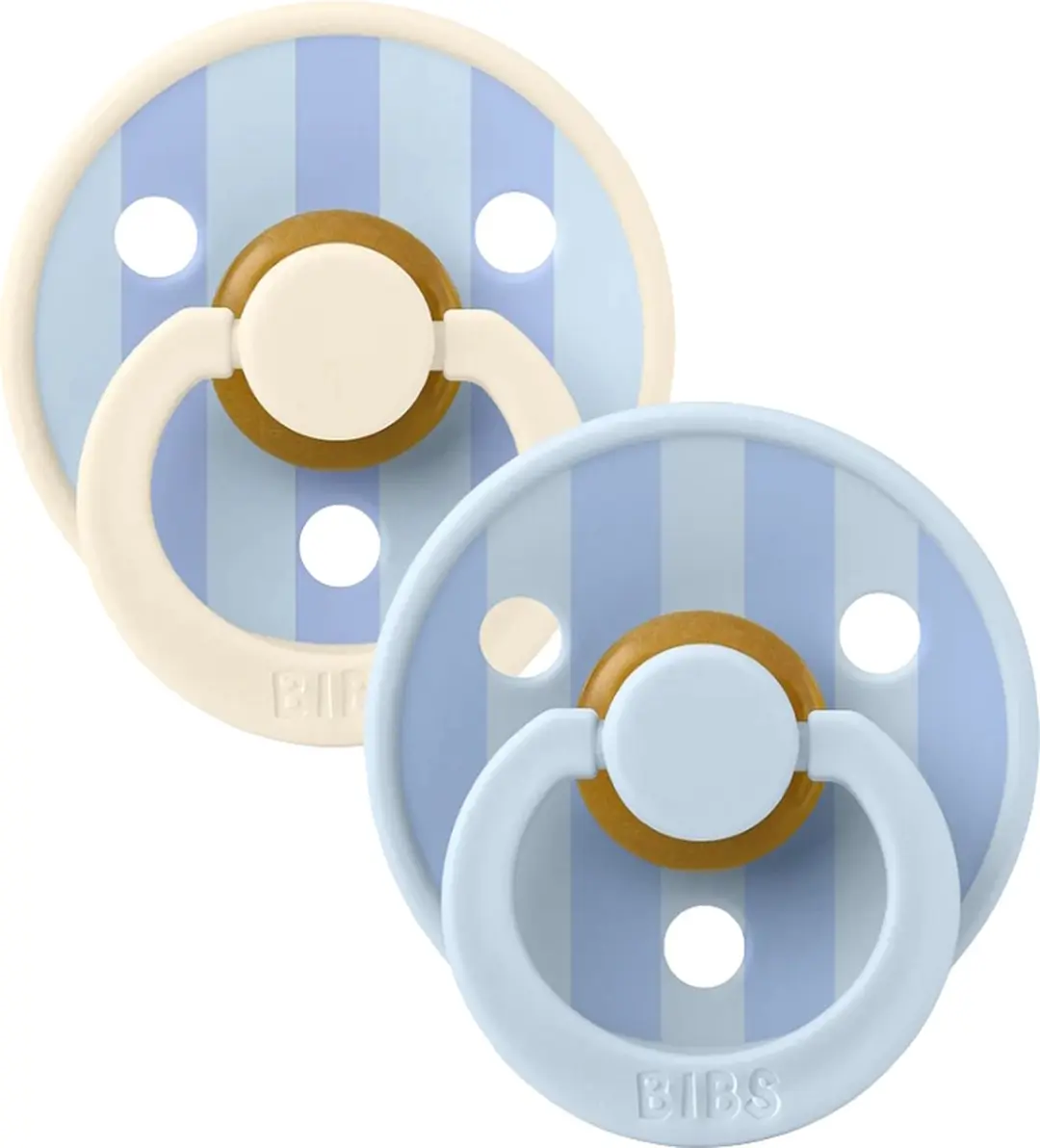 BIBS Studio Fopspeen 12022103 - 2 Stuks - Baby 6-18 maanden - Blauw