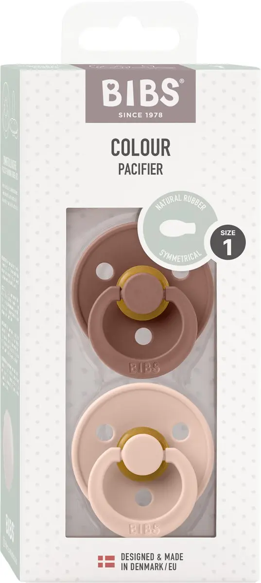 BIBS Colour Fopspeen Symmetrisch Maat 1 - Duopack
