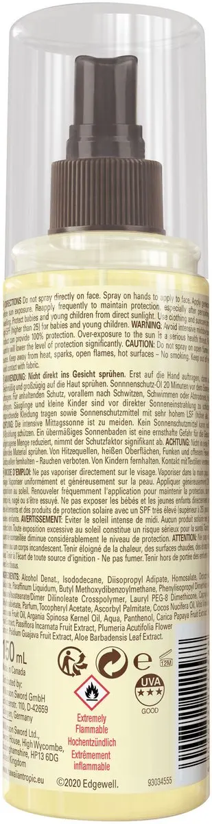 Hawaiian Tropic Silk Hydration Protect Weightless Oil SPF30 - 150ml