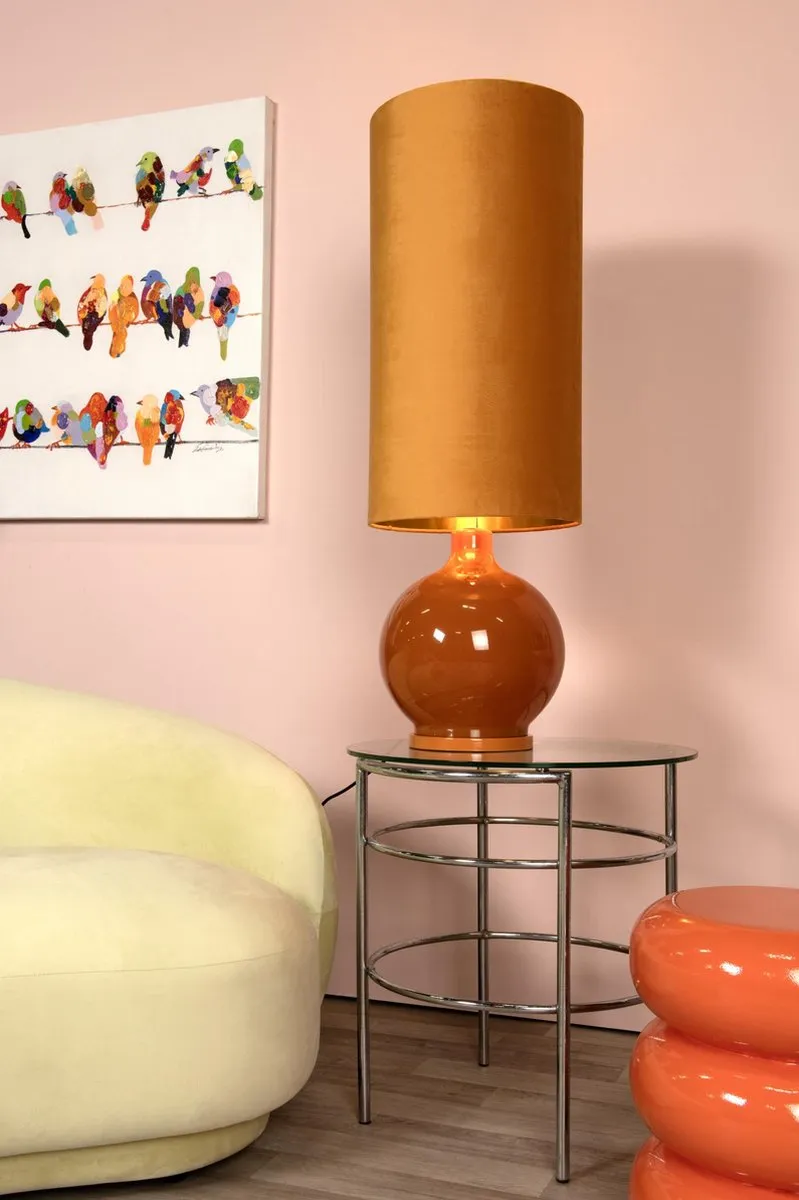 Lucide ESTERAD Vloerlamp - Ø34cm - Okergeel