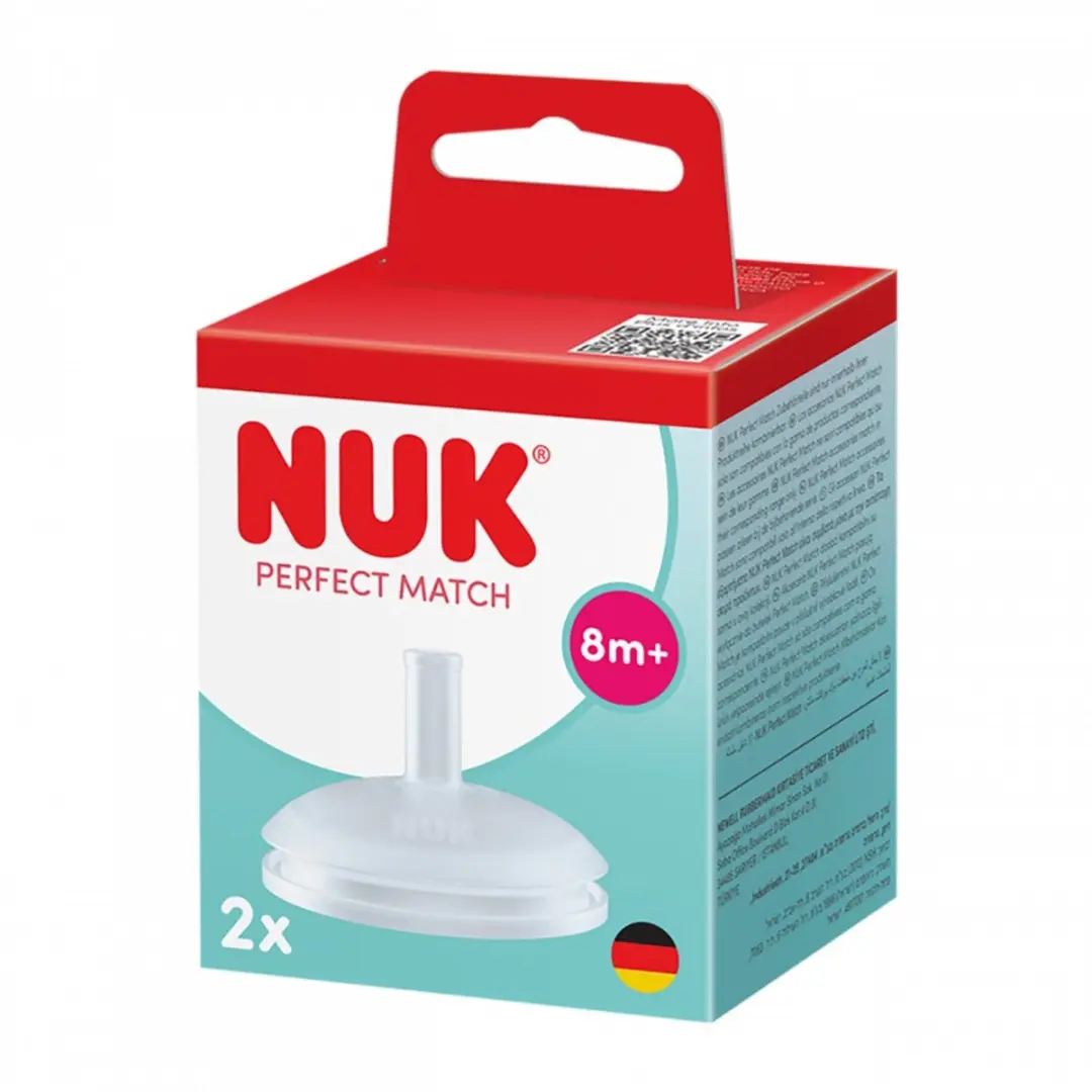 NUK Vervangend Rietje Siliconen 8+ Maanden - Wit