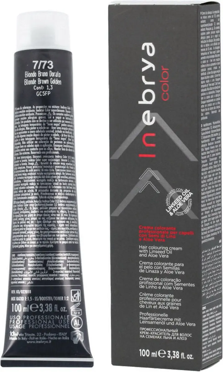 Inebrya Nº 7/73 Permanent Haarkleur 100ml - Blond/Bruin