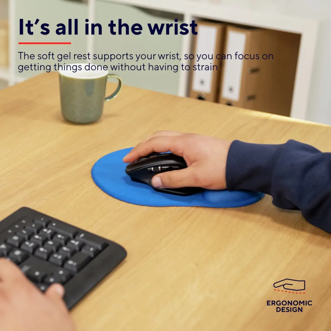 Trust BigFoot Ergonomische Muismat - Blauw