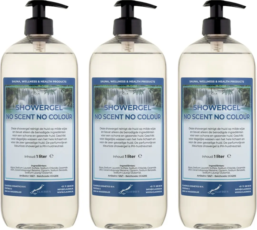 Splashbox Cosmetics Douchegel No Scent No Colour 3 Liter - 3x1L