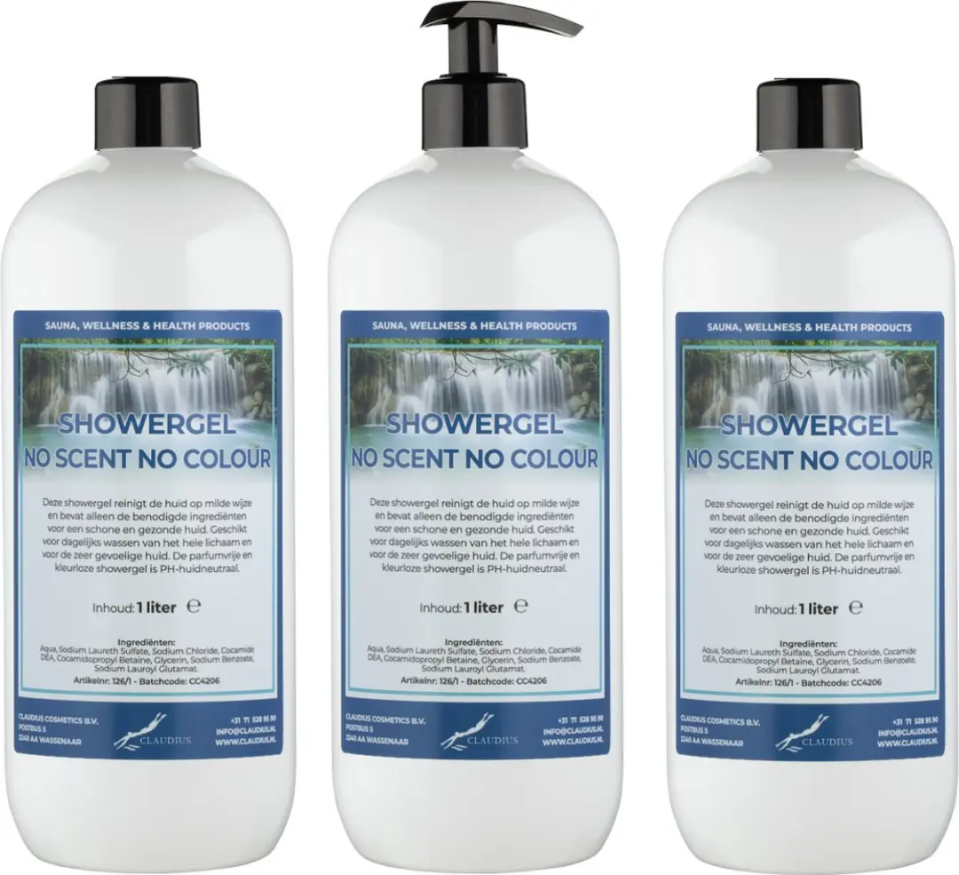 Splashbox Cosmetics Douchegel No Scent No Colour 3 Liter - 3x1L