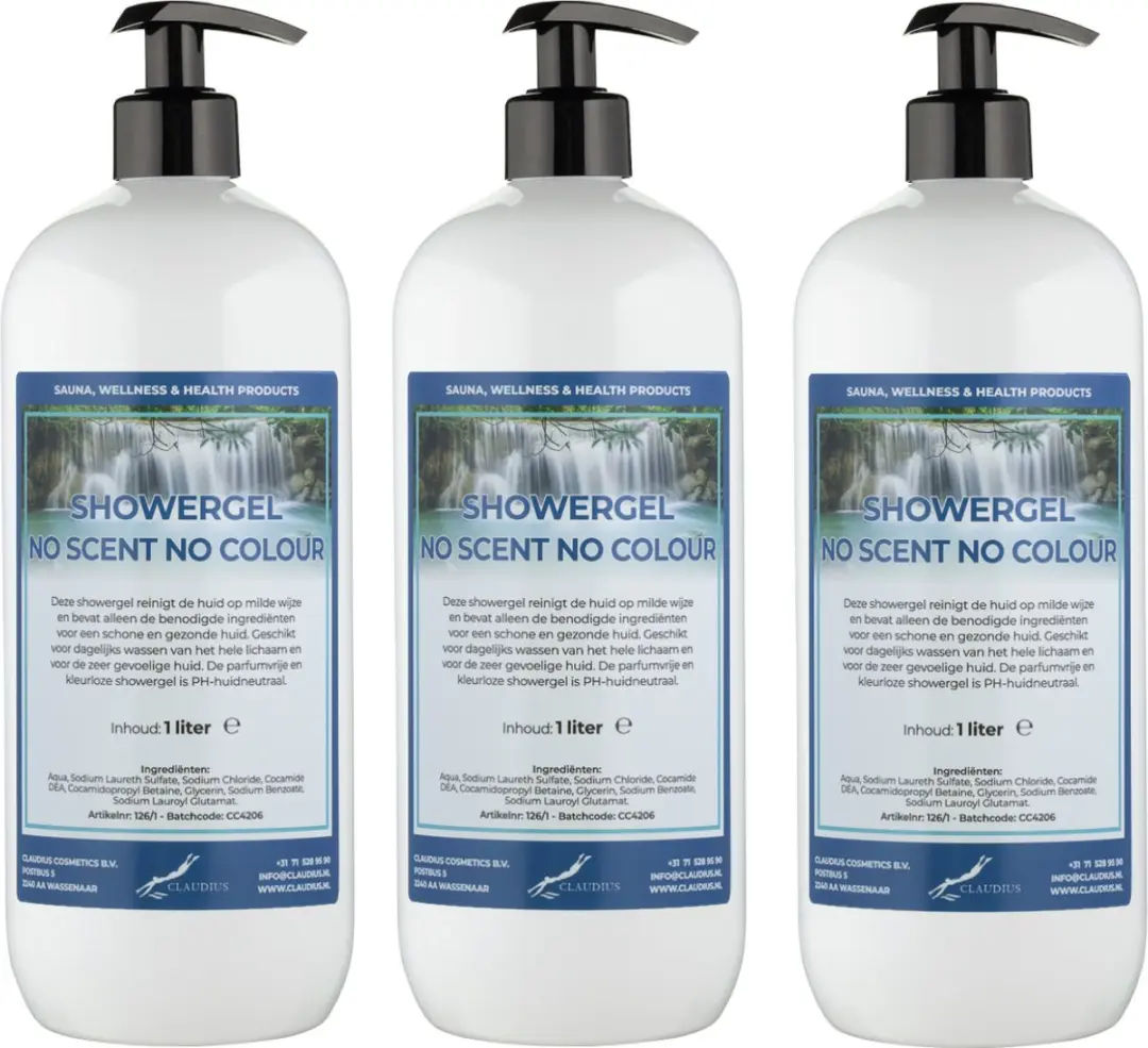 Splashbox Cosmetics Douchegel No Scent No Colour 3 Liter - 3x1L