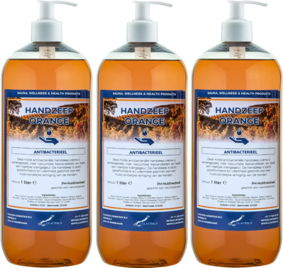 Splashbox Cosmetics Handzeep Orange 3 Liter - 3 Stuks