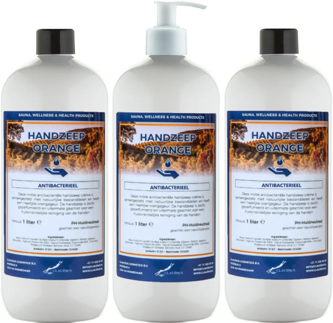Splashbox Cosmetics Handzeep Orange 3 Liter - 3 Stuks