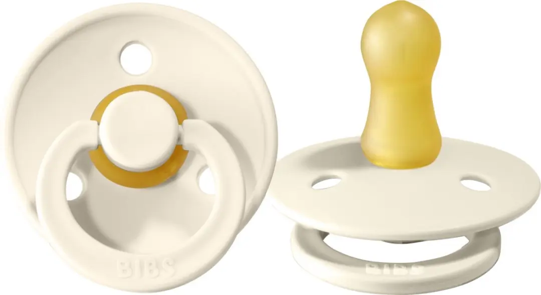 BIBS Colour Pacifier Maat 1 - 2 Stuks - Dark Oak/Ivory