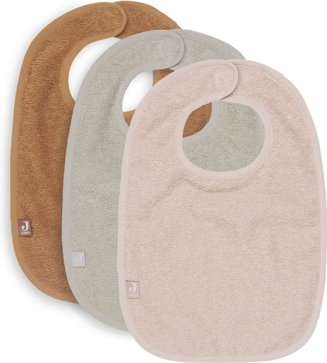 Jollein Slab Badstof Baby - 3 Stuks 37cm - Pale Pink/Nougat/Caramel