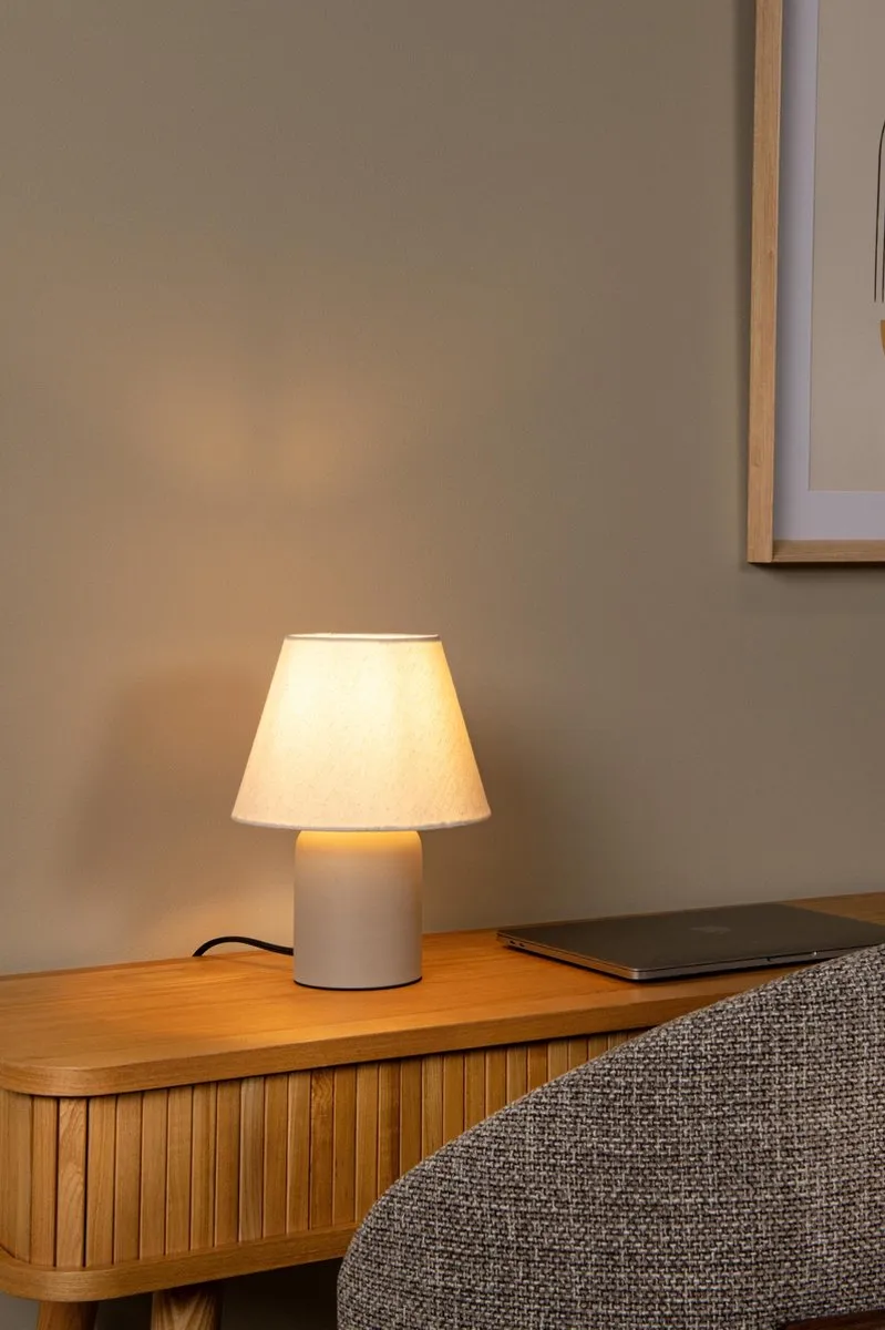 Lucide Macia Tafellamp E14 - Beige