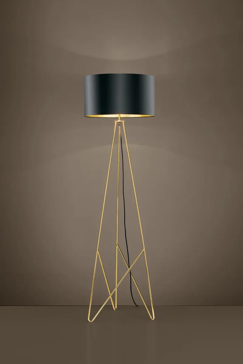 Eglo Camporale Vloerlamp - 1 Lichtpunt Messing/Zwart