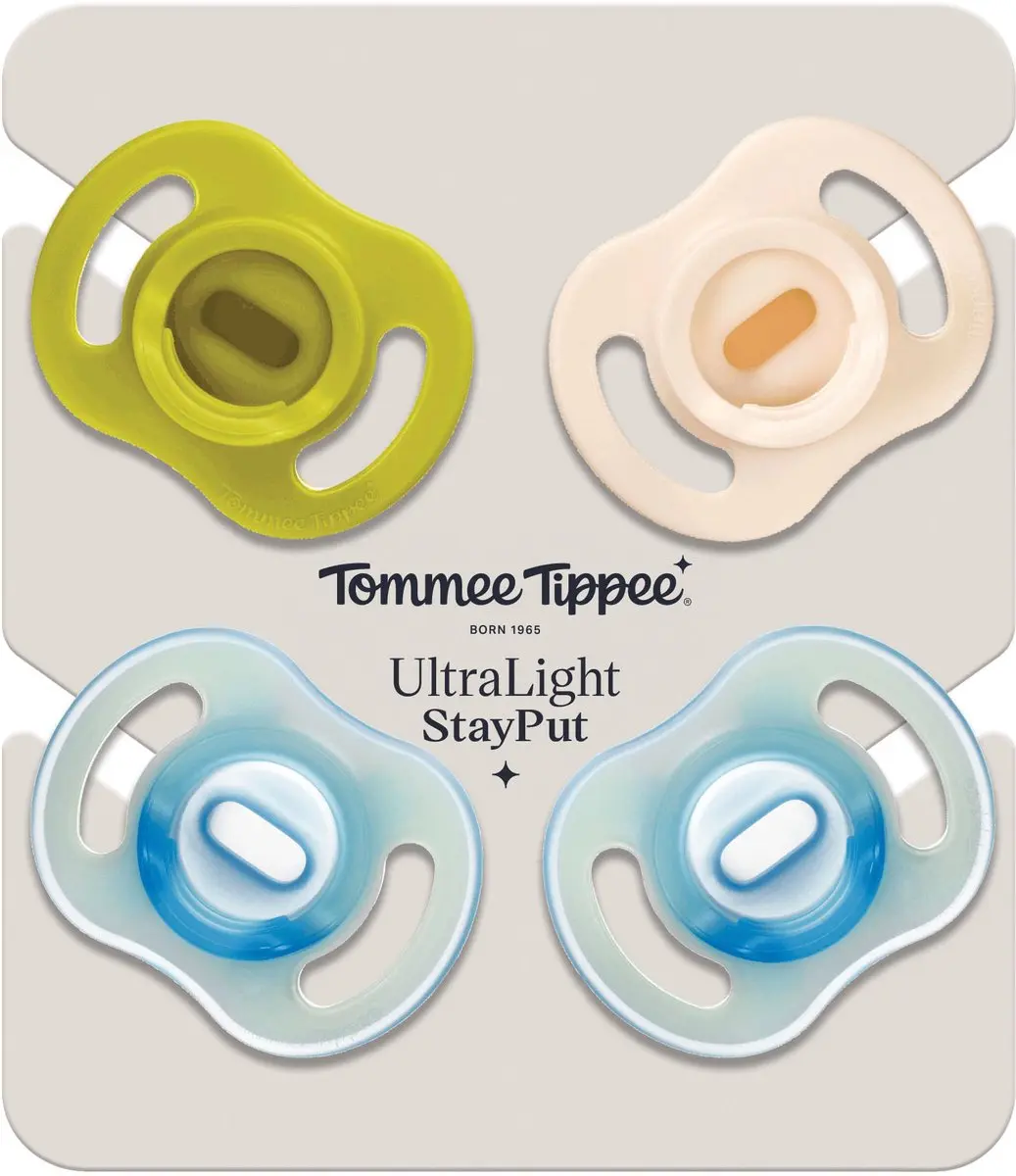Tommee Tippee Ultra-light StayPut Dag/Nacht Fopspeen 6-18m - 4 Stuks - afbeelding 6 van 6