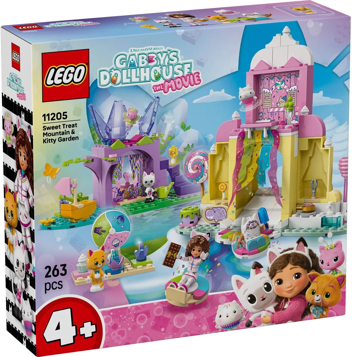 LEGO Gabby's Poppenhuis Snoepjesberg & Kittentuin 11205 - 263 Stukken