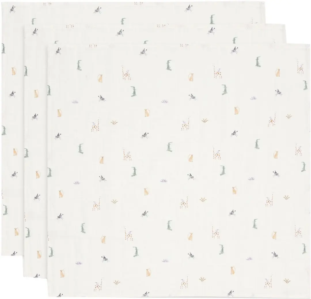 Jollein Hydrofiele Doek Small 70x70cm - 3 Stuks - Jungle Jambo - afbeelding 6 van 6