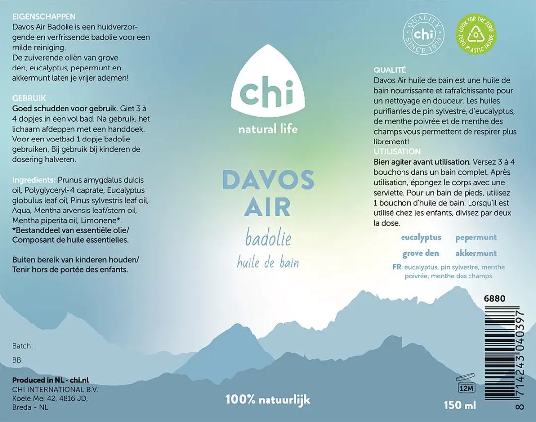 Chi Natural Life Davos Luchtwegen Badolie 150ml