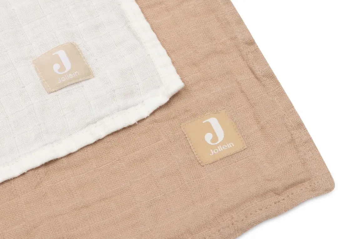 Jollein Hydrofiele Doek Large 115x115cm - 2 Stuks - Biscuit
