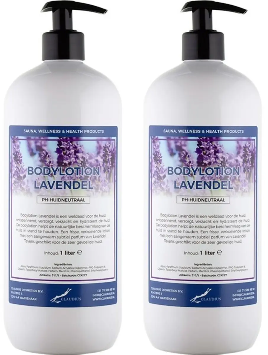 Splashbox Cosmetics Bodylotion Lavendel 2 Liter - 2 Stuks