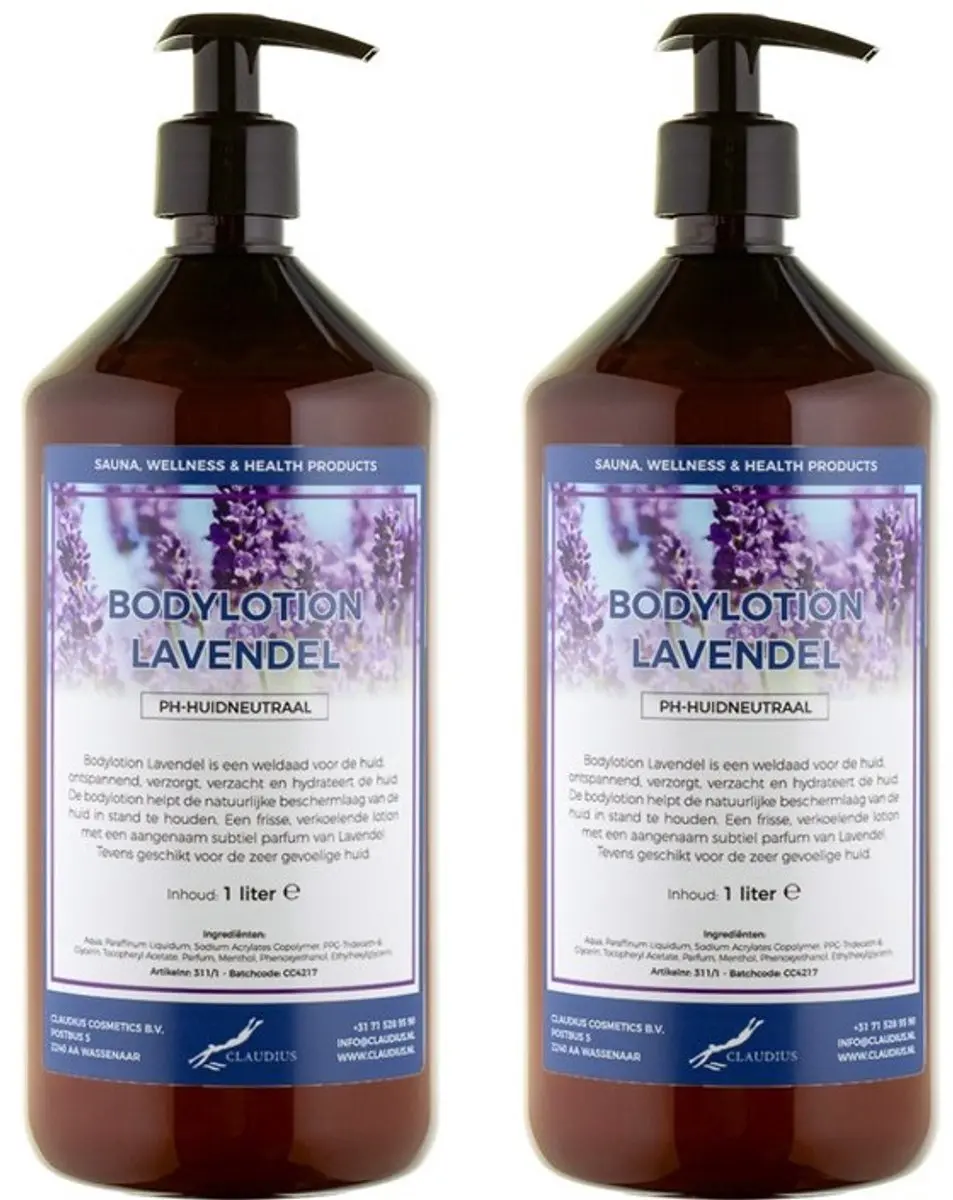Splashbox Cosmetics Bodylotion Lavendel 2 Liter - 2 Stuks