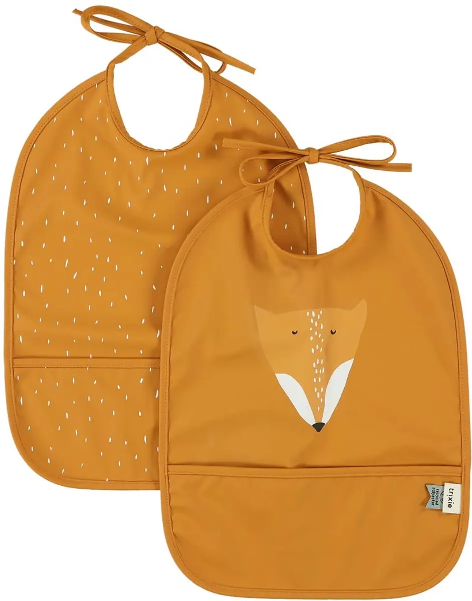 Trixie Afwasbaar Slabbetje Mr. Fox 2-pack