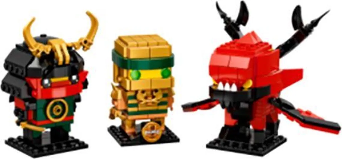 LEGO BrickHeadz NINJAGO 40490 - 406 Stukken - Rood/Zwart/Goud