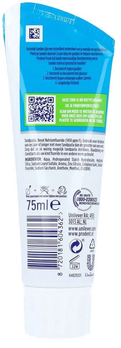 Prodent Fresh Gel Tandpasta 75ml