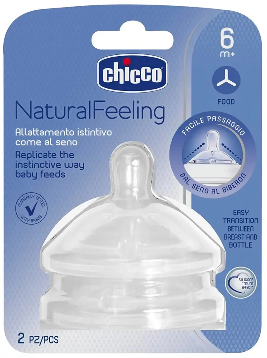 Chicco Step Up 6m+ Flesvoedingsfop 2 Stuks - Transparant