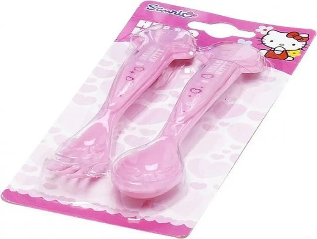Hello Kitty Kinderbestek - Roze - 2 Stuks