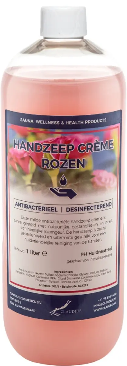 Splashbox Cosmetics Handzeep Crème Rozen 1L