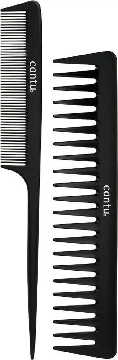 Cantu Style Carbon Fibre Scheidingskam - 2 Stuks - Zwart