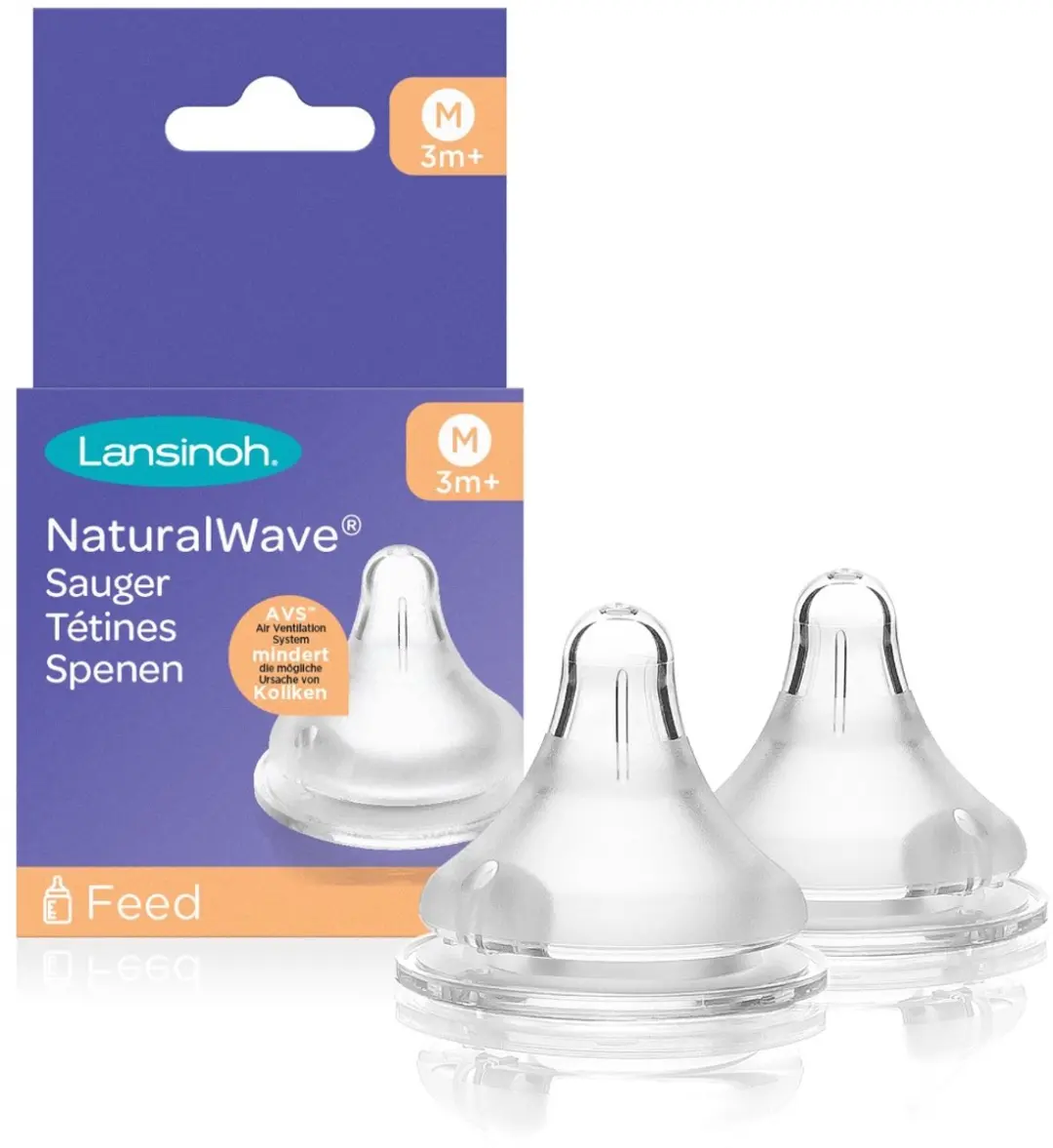 Lansinoh Flesspeen Natural Medium - 2 Stuks