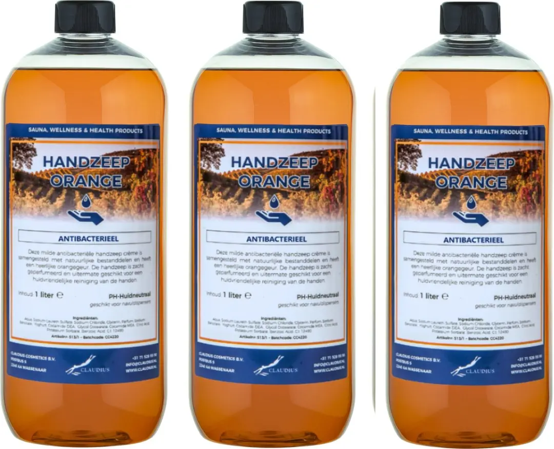 Splashbox Cosmetics Handzeep Orange 3x1L