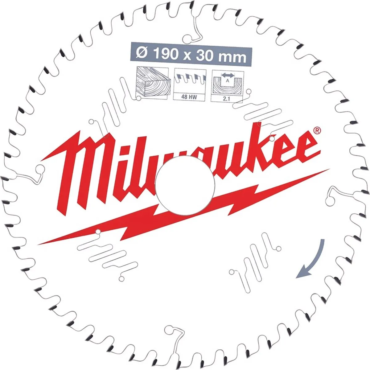 Milwaukee Cirkelzaagblad 4932471380 Hout