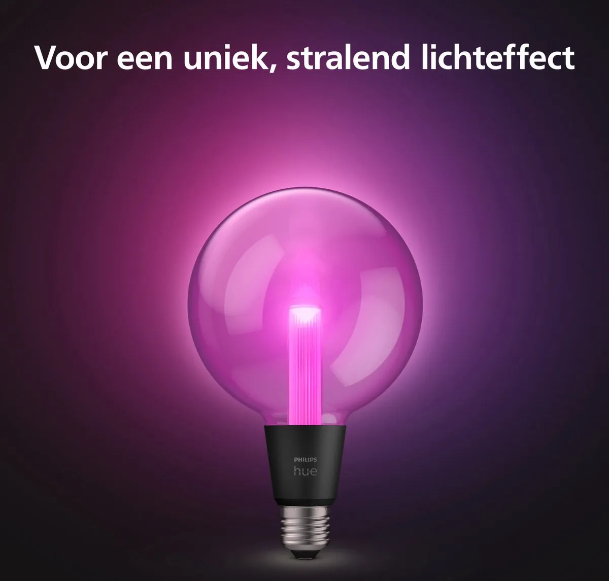 Philips Hue Lightguide Hanglamp Zwart - E27 RGBW Globe